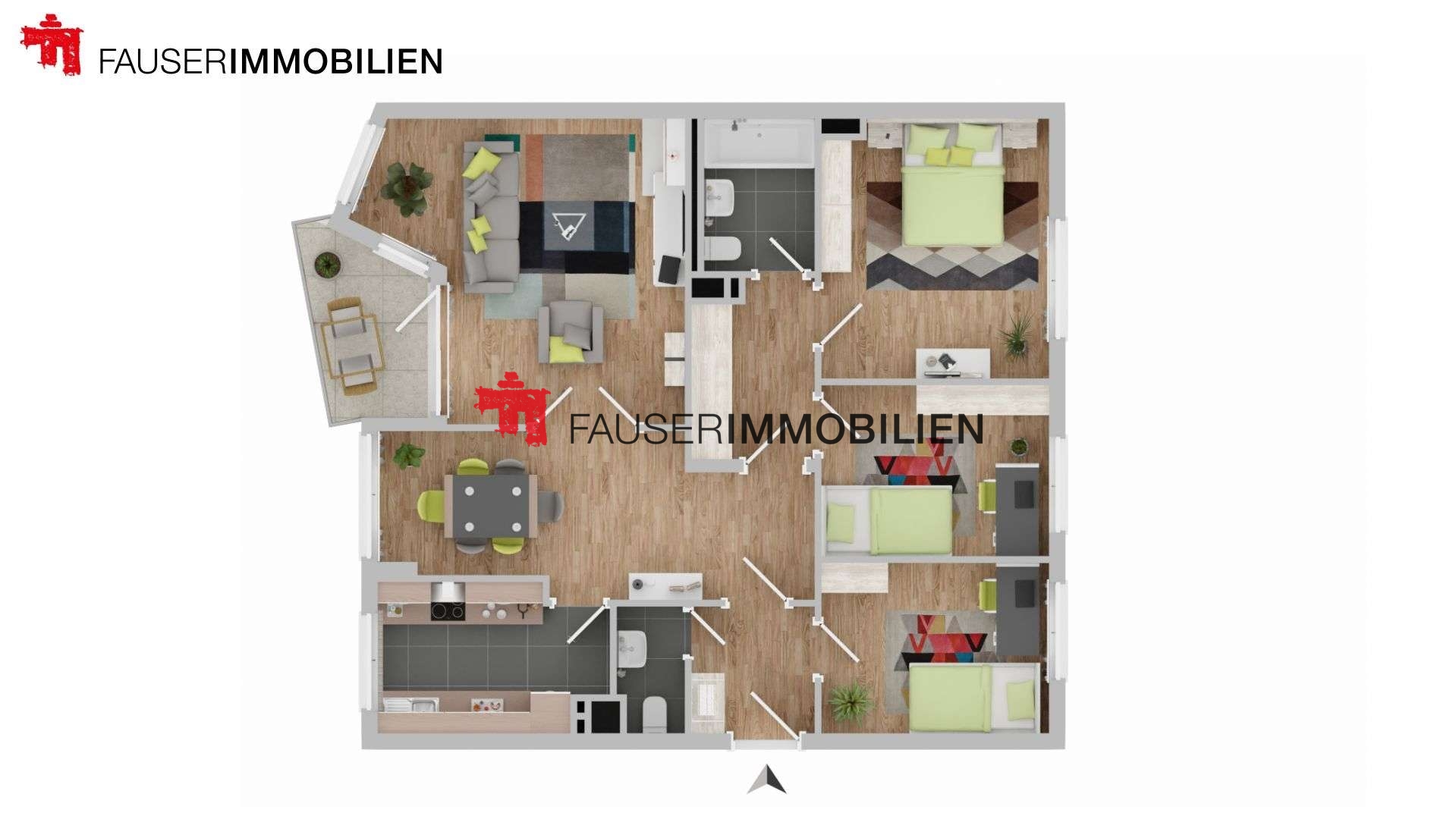 Vier Zimmer. Viele Möglichkeiten.