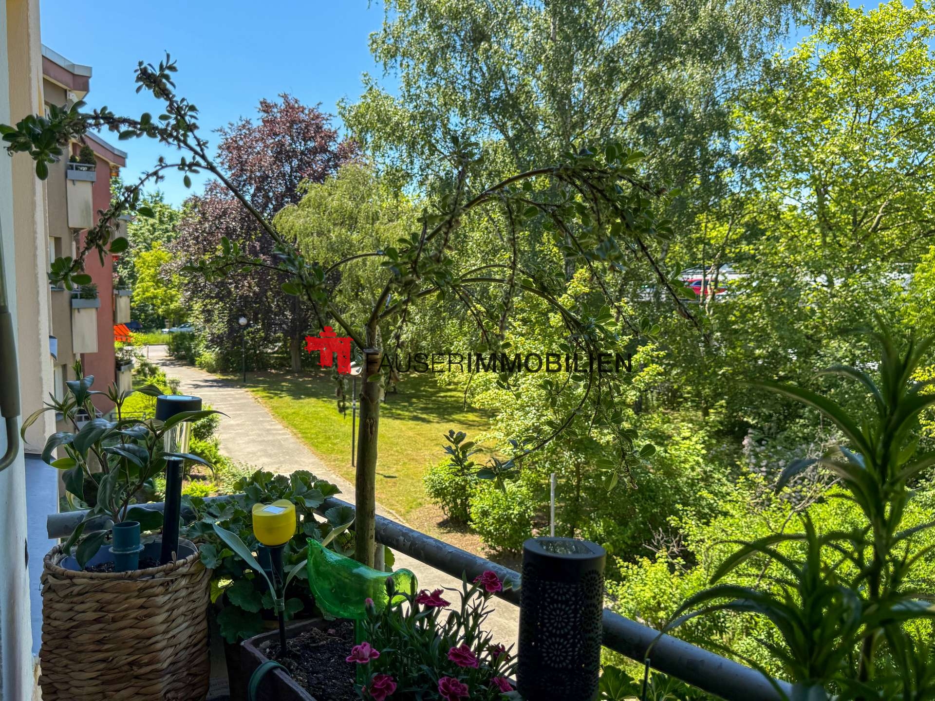 Blick vom Balkon