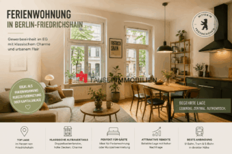 TOP-FERIENWOHNUNG NAHE BOXHAGENER PLATZ – PERFEKTE AIRBNB-INVESTITION IM HERZEN BERLINS!, 10247 Berlin-Friedrichshain, Erdgeschosswohnung